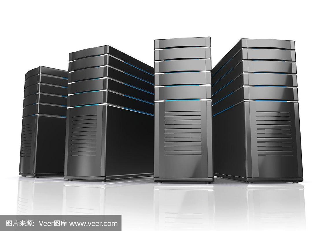 网络工作站服务器的3d插图